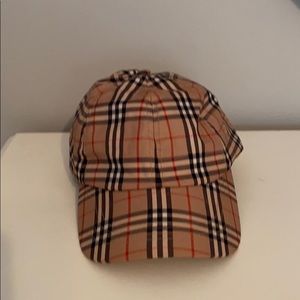 Burberry Golf Khaki Plaid Baseball Cap